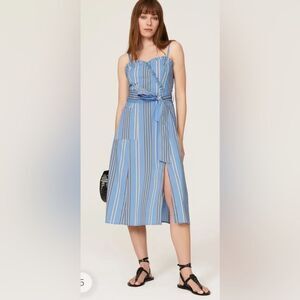 Thakoon Stripe Tie Waist Dress Size 12
